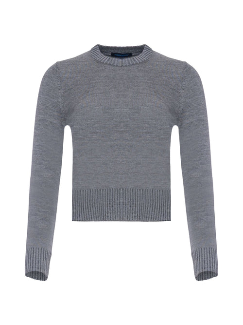 Patrick Assaraf Merino Cropped Crewneck