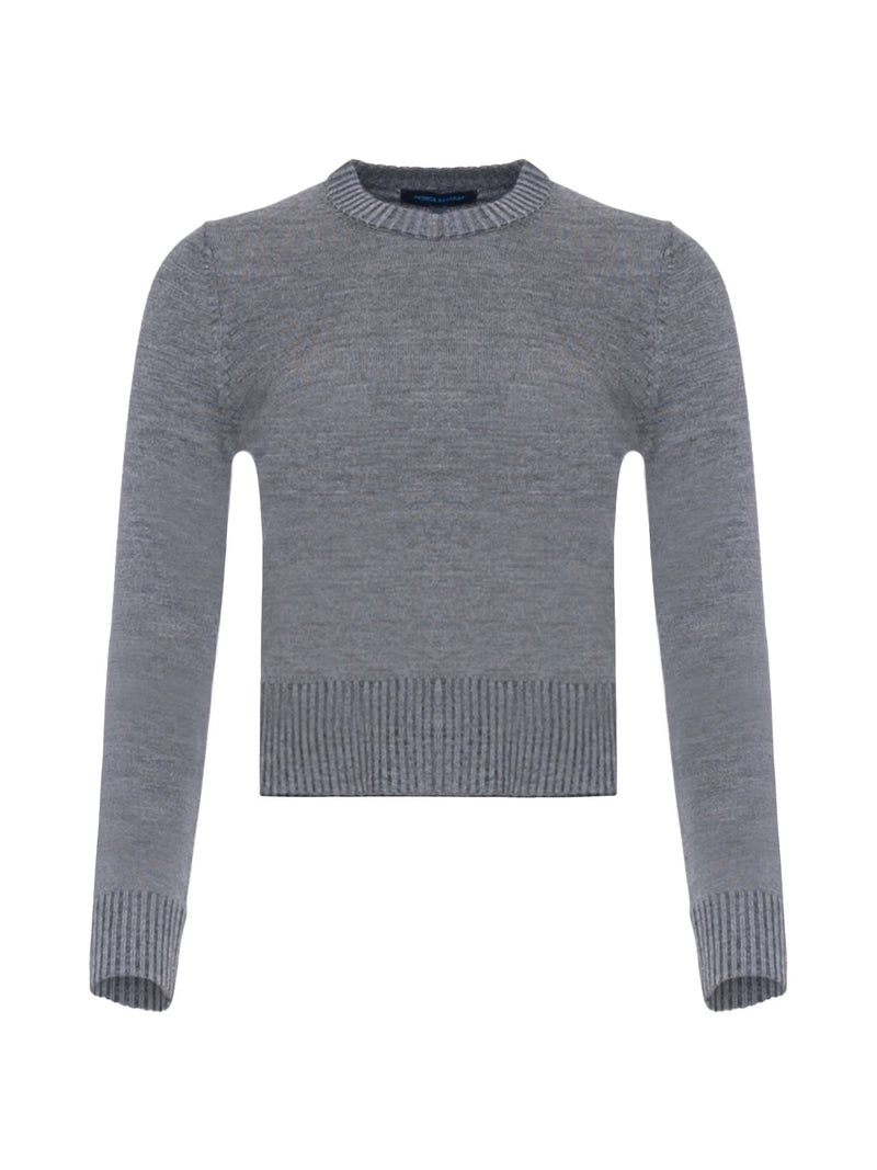 Patrick Assaraf Merino Cropped Crewneck