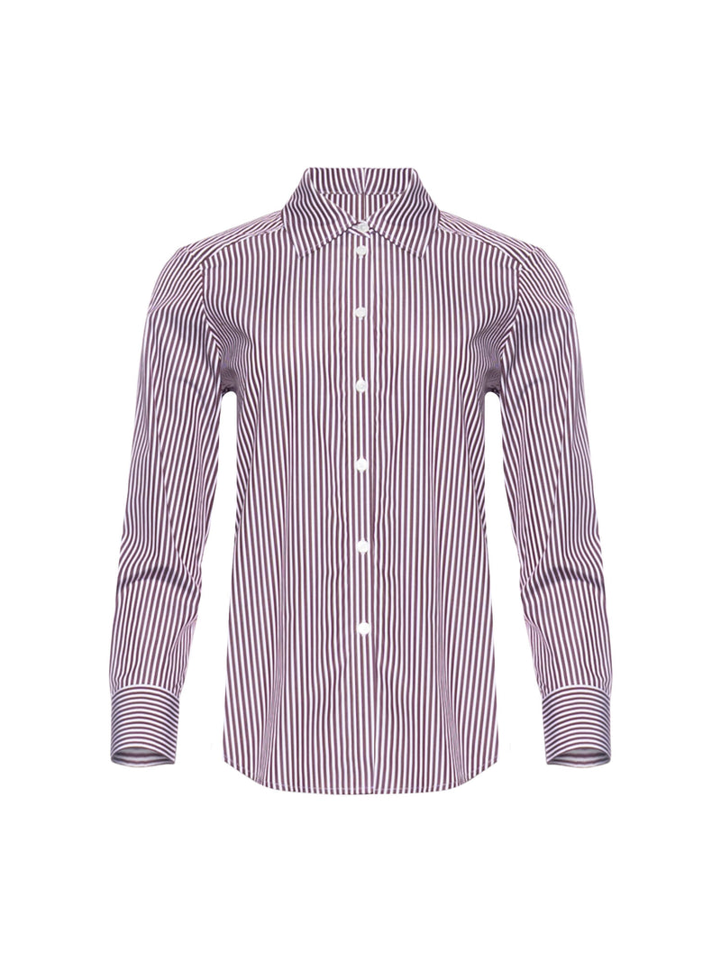 Patrick Assaraf Long Sleeve Stripe Essential Shirt