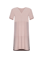 Desa Leather V-Neck Suede Dress