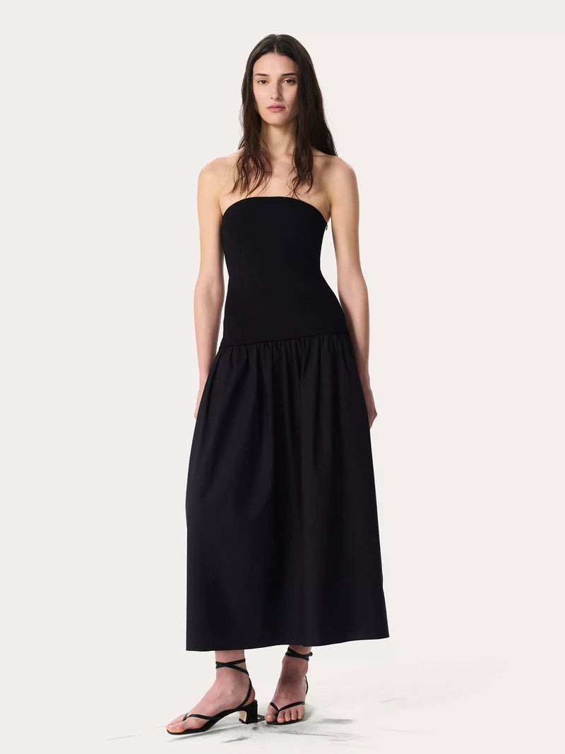 Rag &amp; Bone Irina Mixed Media Strapless Dress