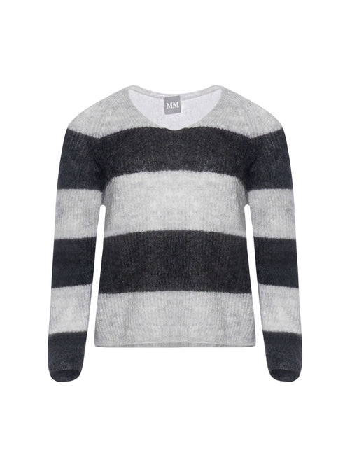 MM Ricetta Striped Open-Knit Jumper