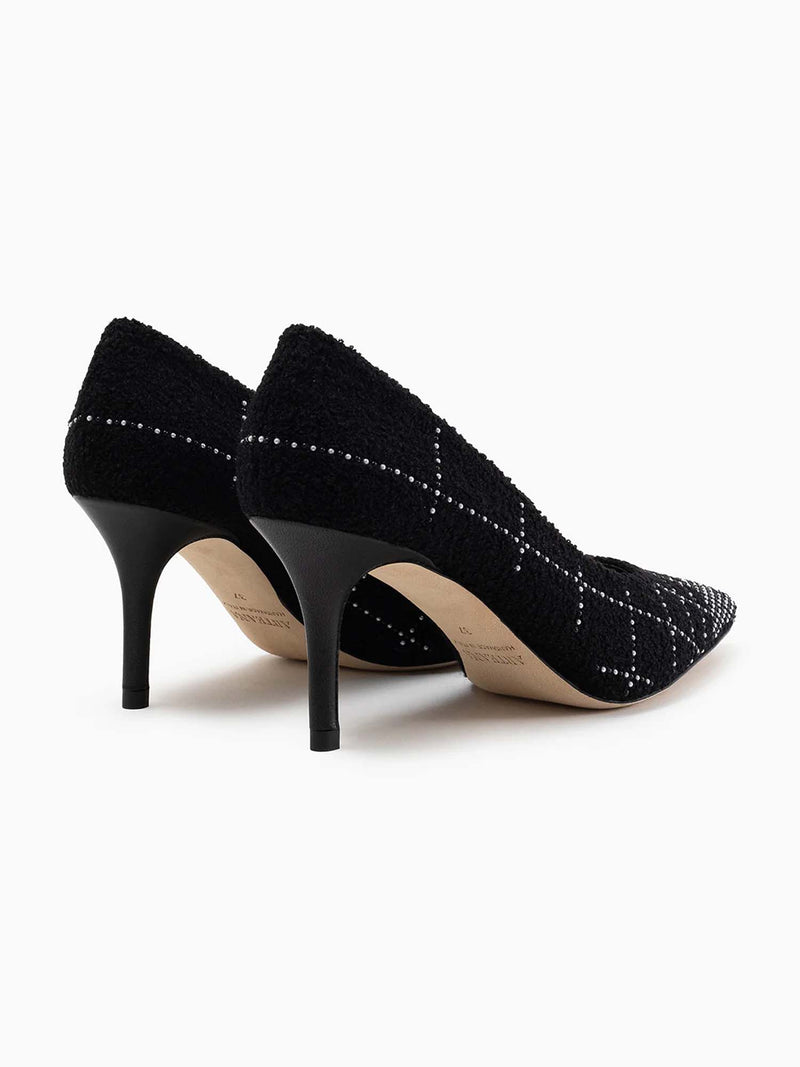 Arteana Perla 75 Tweed Pump with Pearl Embellishment