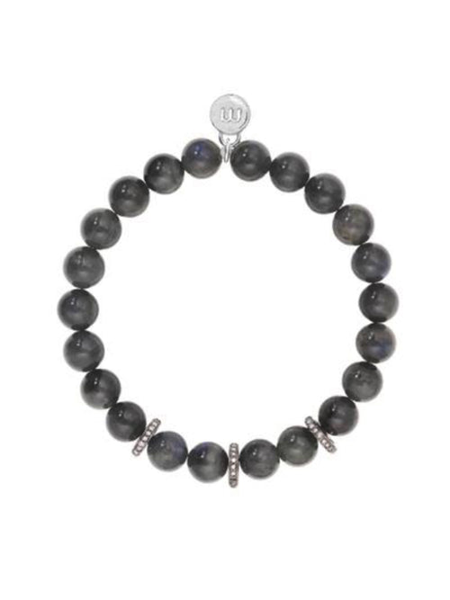 Margo Morrison Labradorite Diamond Rondelle Bracelet