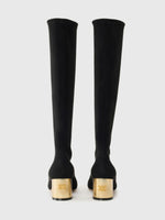 Casadei Cleo Tall Boot with Gold Heel