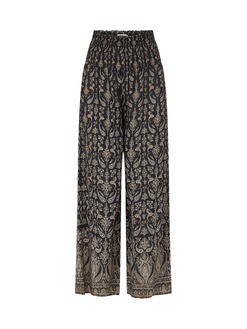 Veronica Beard Callaway Smocked Wide-Leg Pant