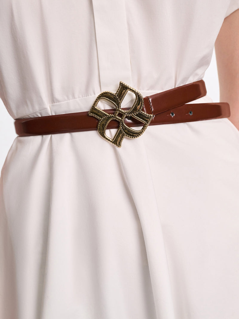 Dorothee Schumacher Subtle Shine D Rose Buckle Belt