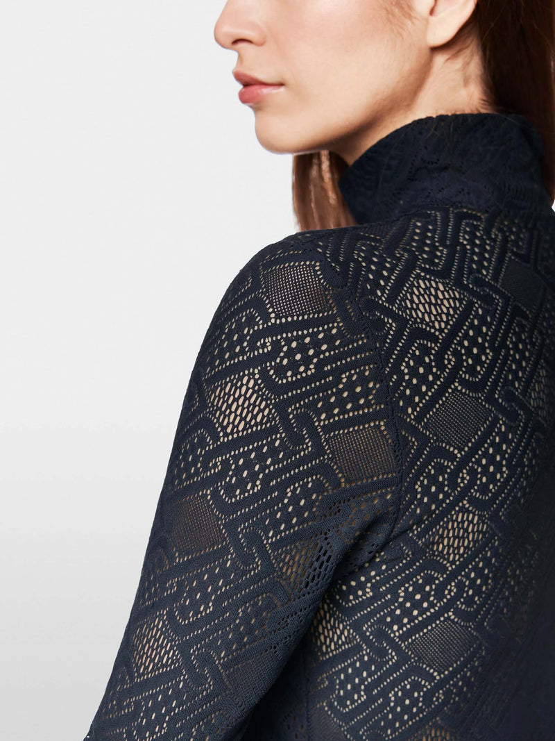Marc Cain Sports Logo Lace Top