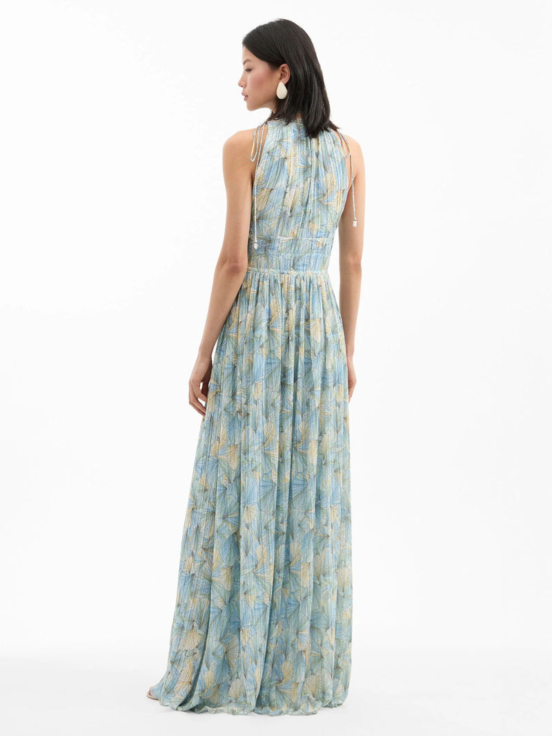 Veronica Beard Yardley Pleated Maxi Dress