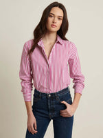 Patrick Assaraf Long Sleeve Striped Shirt