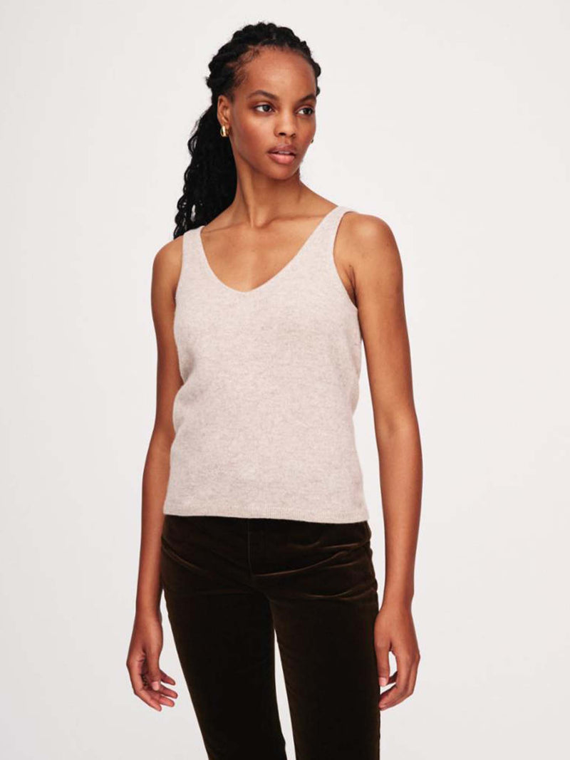 White + Warren Cashmere V-Neck Tank