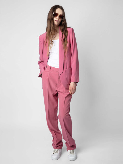 Zadig & Voltaire Profil Crepe Pant Vieux Rose