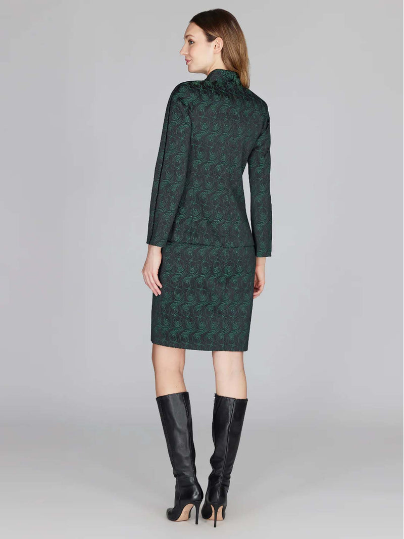 Mi Jong Lee Swirl Jacquard Fitted Jacket