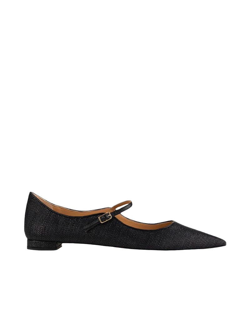 Arteana Genova Mary Jane Raffia Flat