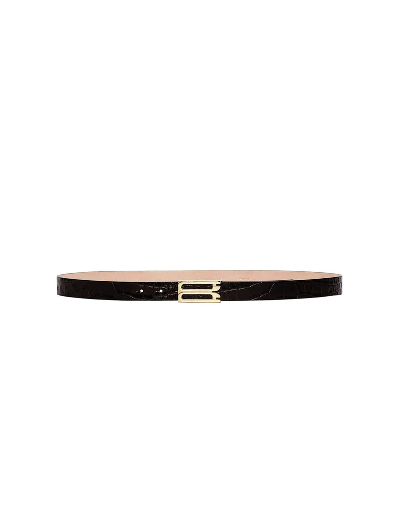 Victoria Beckham Croc Embossed Regular Frame Belt