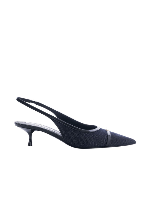 Victoria Beckham Pointy Slingback Kitten Heel