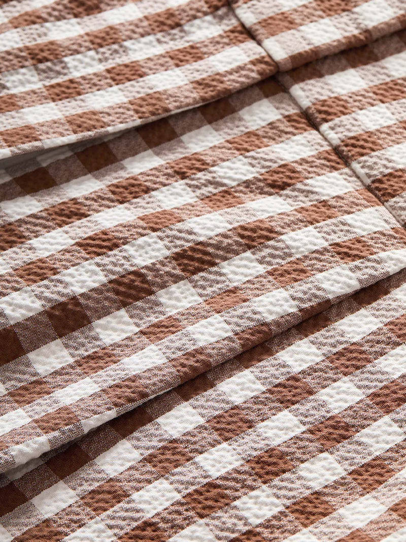 Veronica Beard Haina Gingham Seersucker Short