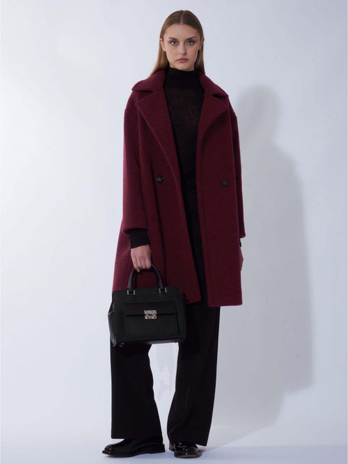 Cinzia Rocca Leather Structured Bag with Metal Closure