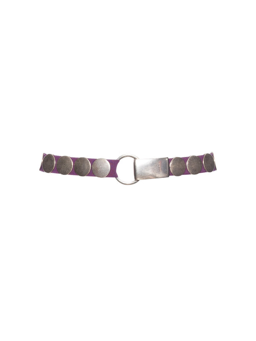 Suzi Roher Belt with Circular Hardware and Coloured Elastic
