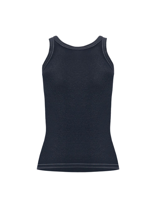 Patrick Assaraf Vintage High Crew Rib Tank