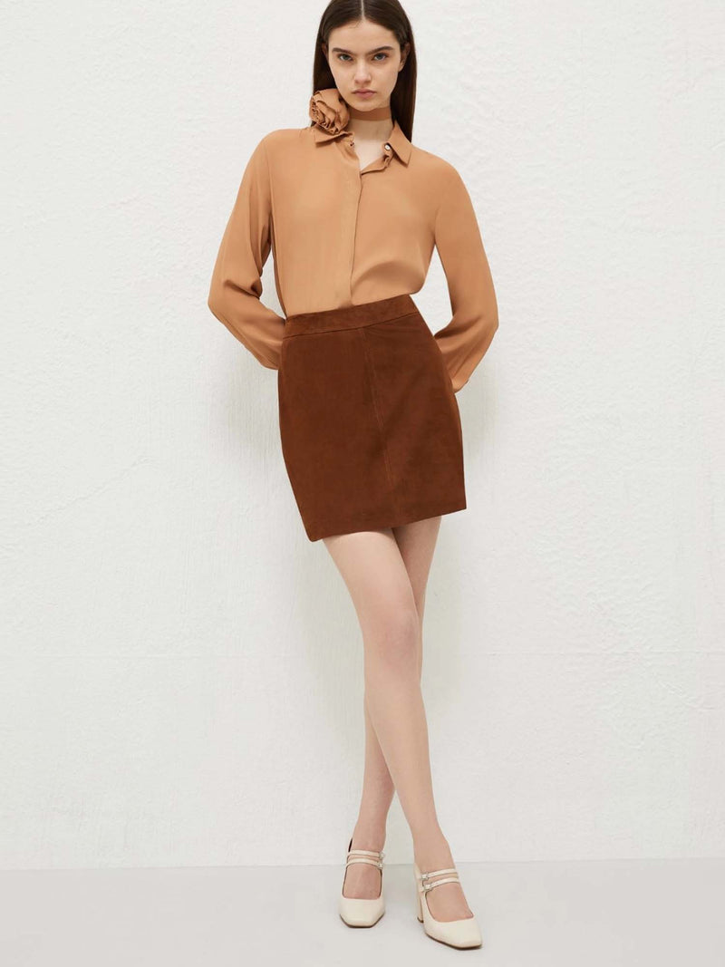 Marella Alfa Leather Skirt
