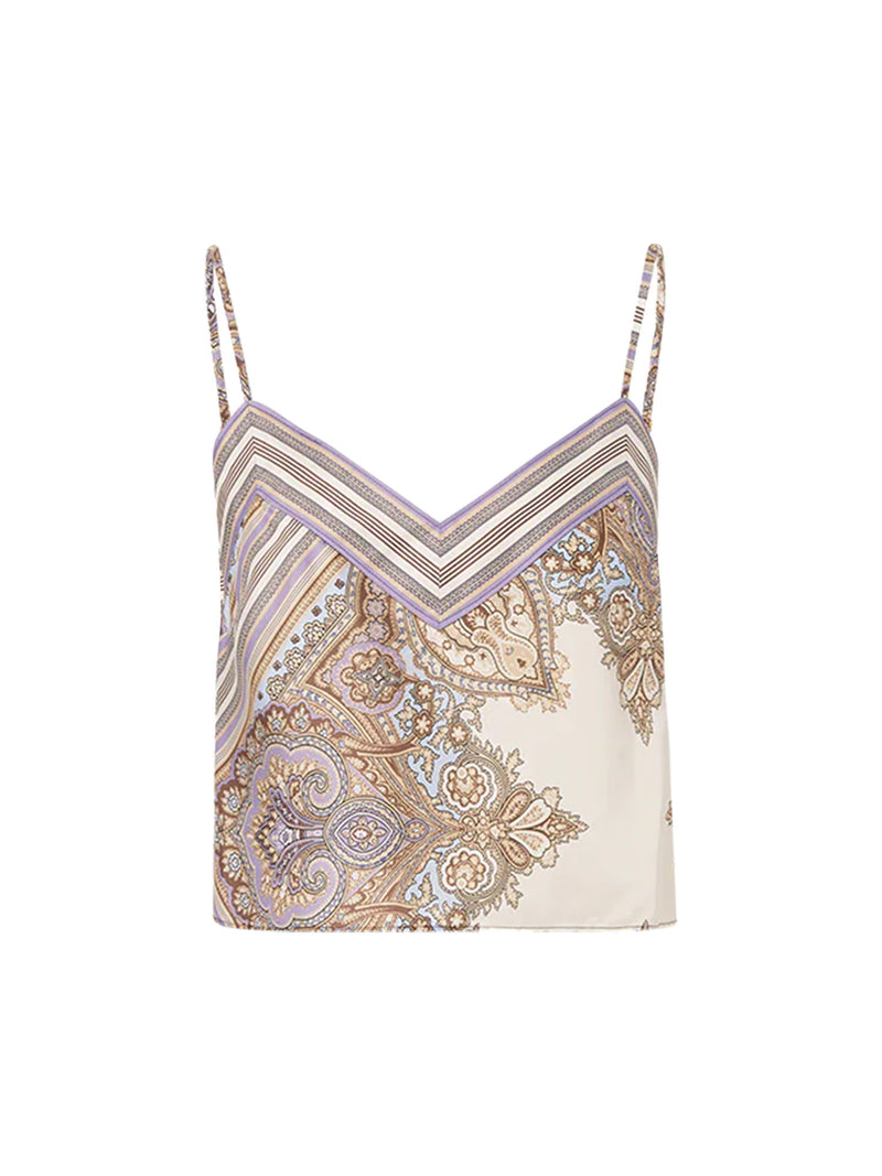 Veronica Beard Millon Silk V-neck Tank Top