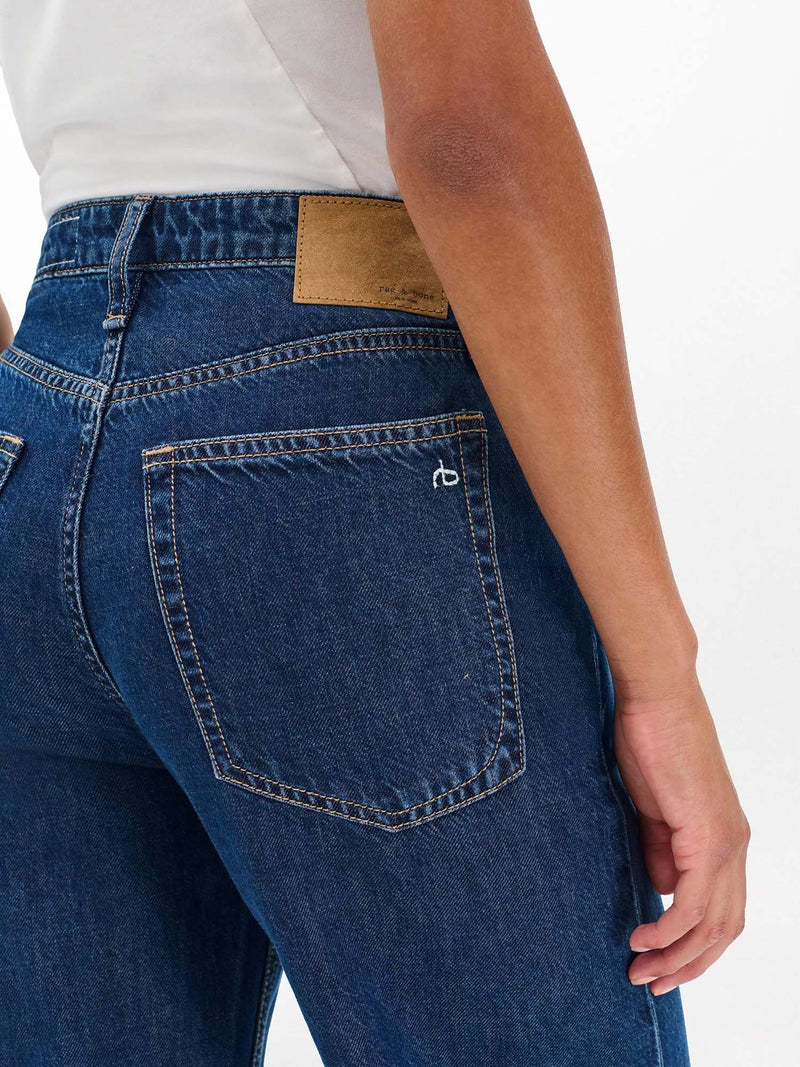 Rag &amp; Bone Feather Weight Logan Mr Wide Leg Jeans