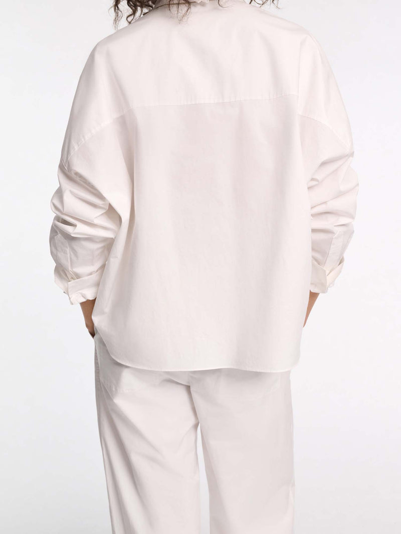 Dorothee Schumacher Poplin Power Blouse with Lace Detail