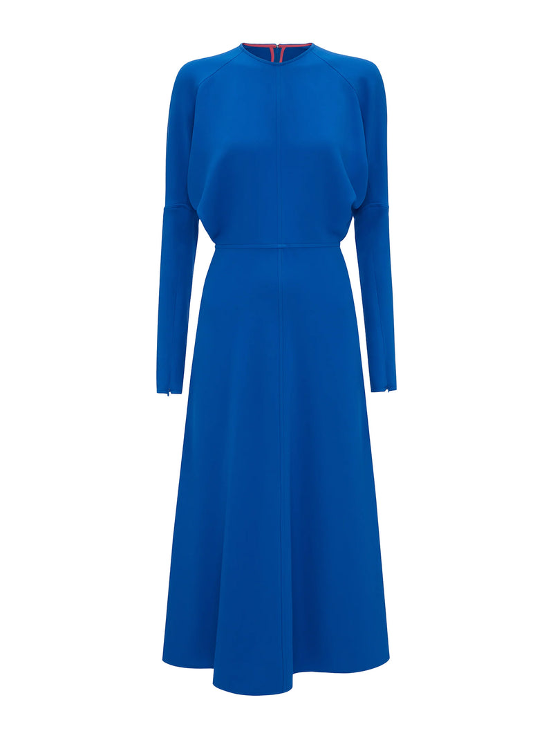 Victoria Beckham Dolman Midi Dress Bright Blue