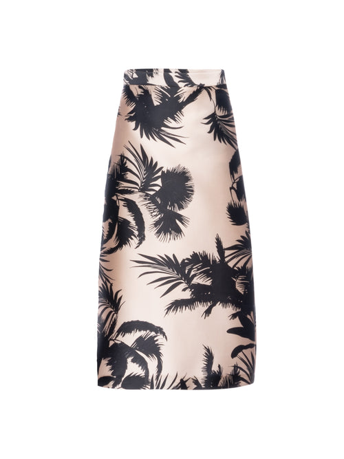 Lunatica Palm Print A-Line Skirt