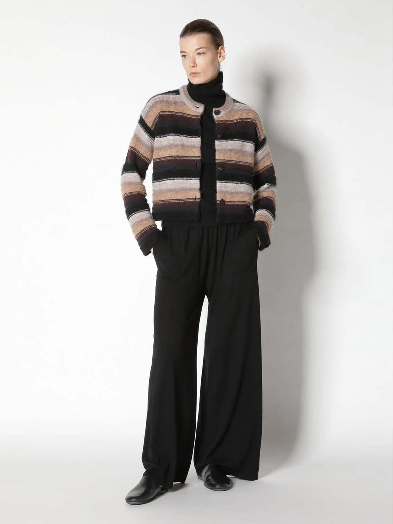 Sminfinity Pure &amp; Fluffy Striped Crewneck Jacket