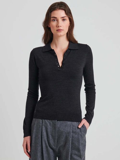Patrick Assaraf Merino Fitted Polo