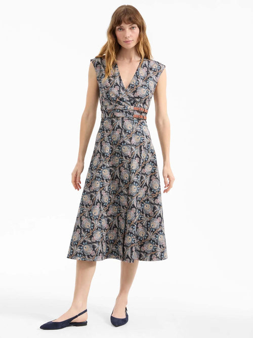 Veronica Beard Nilsen Belted Midi Dress