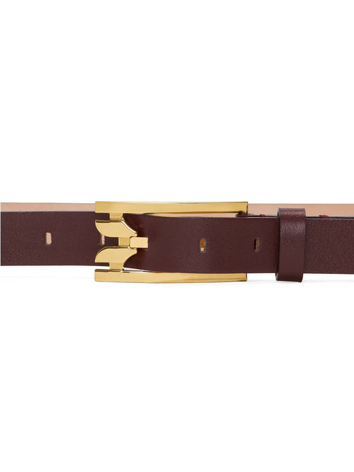Victoria Beckham Regular Pin- Buckle Belt in Smooth Leather