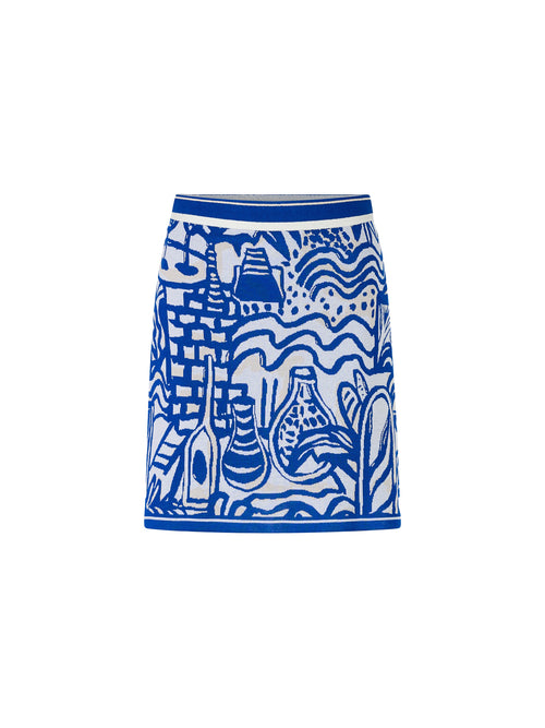 Marc Cain Printed Knit Skirt