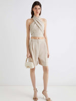 Marella Lison Criss Cross Halter Top