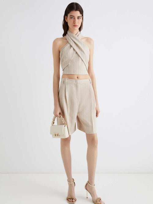Marella Lison Criss Cross Halter Top