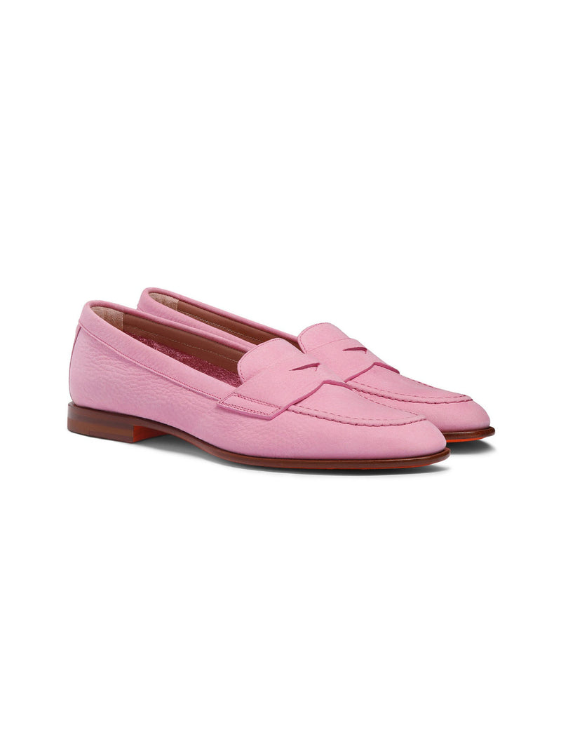 Santoni Nubuck Penny Loafer