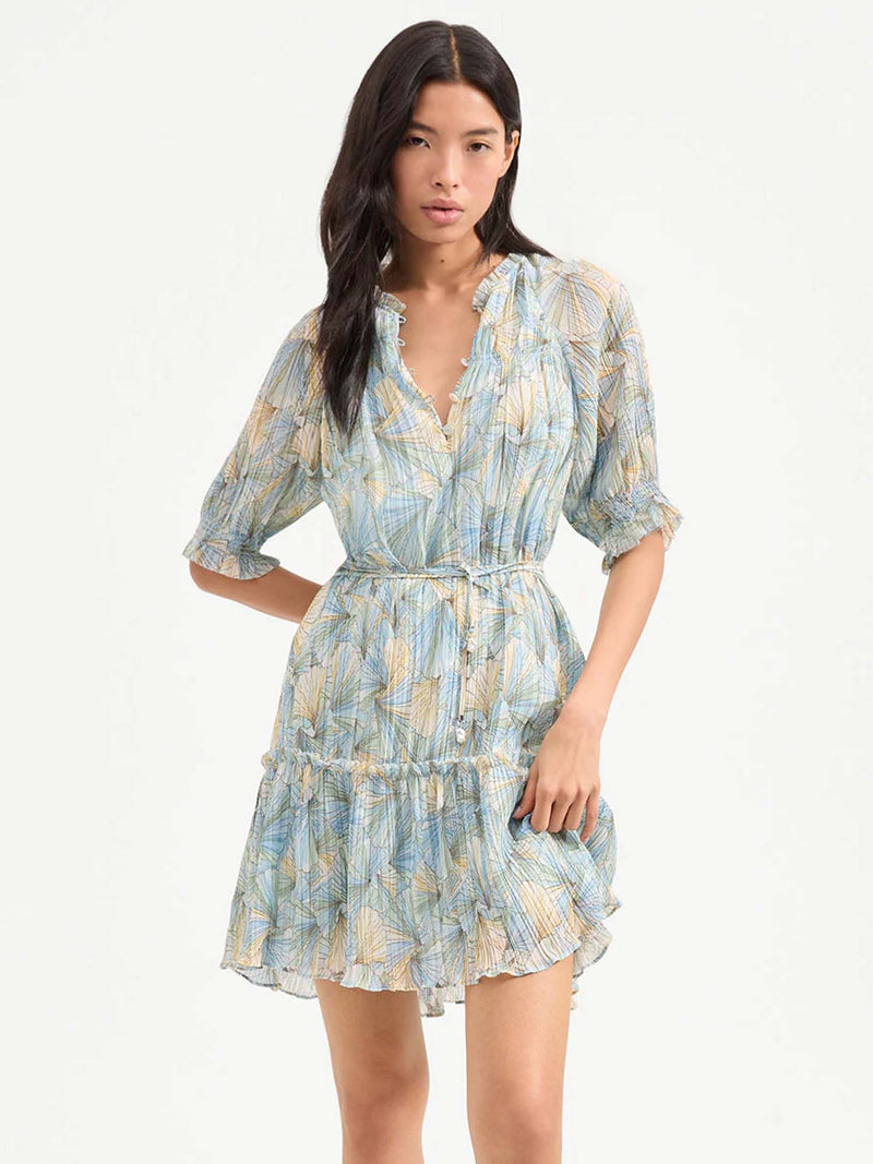 Veronica Beard Dorrie Pleated Mini Dress