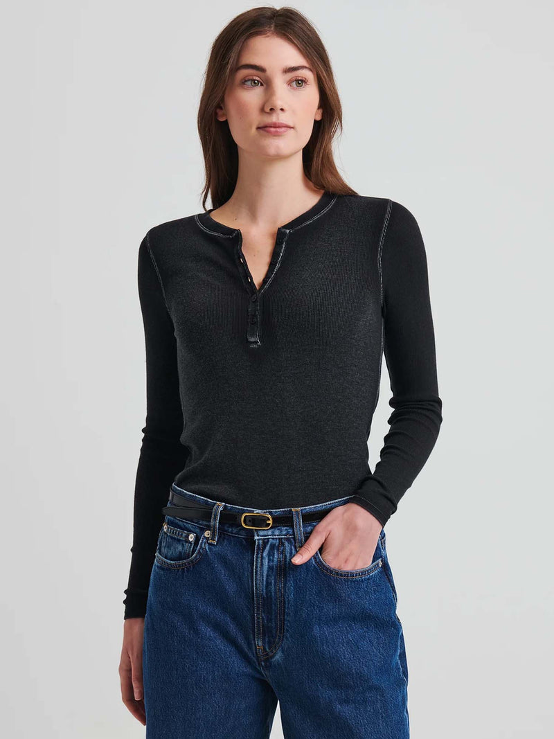 Patrick Assaraf Vintage Rib Henley