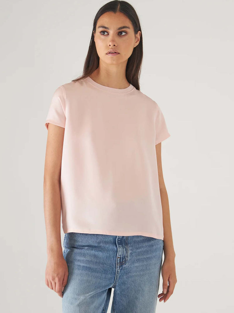 Patrick Assaraf Silk Short Sleeve Tee