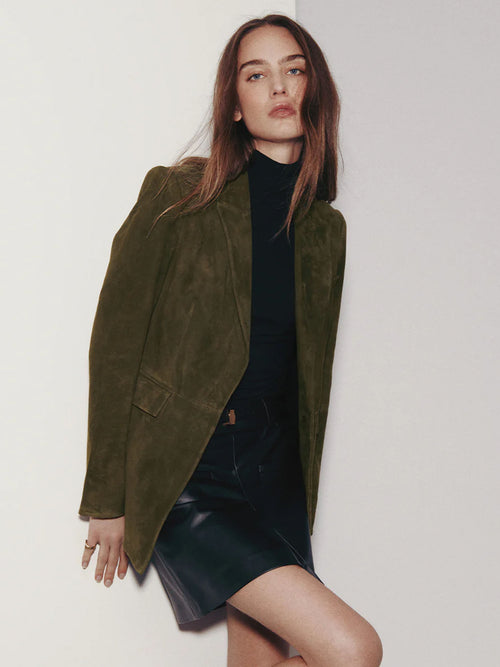 Veronica Beard Duane Suede Dickey Jacket