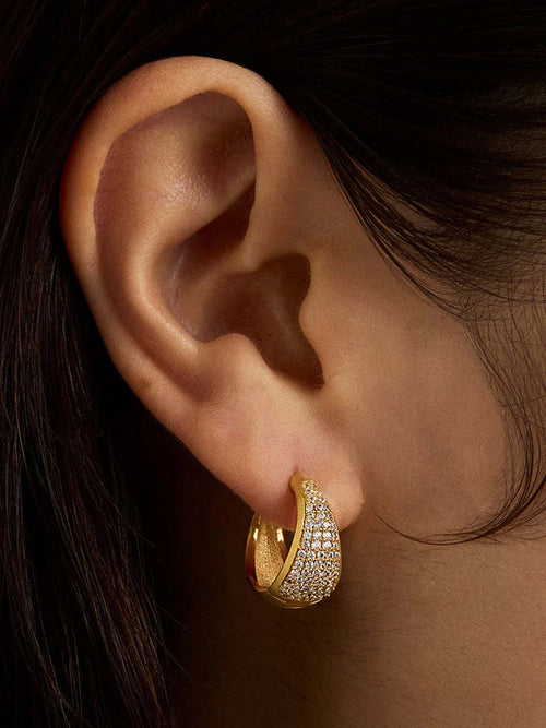 Dean Davidson Margaux Pave Huggie Hoops
