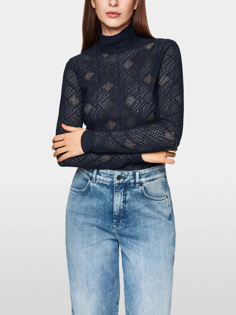 Marc Cain Sports Logo Lace Top