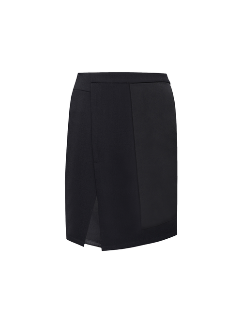 Victoria Beckham Contrast Detail Asymmetric Mini Skirt