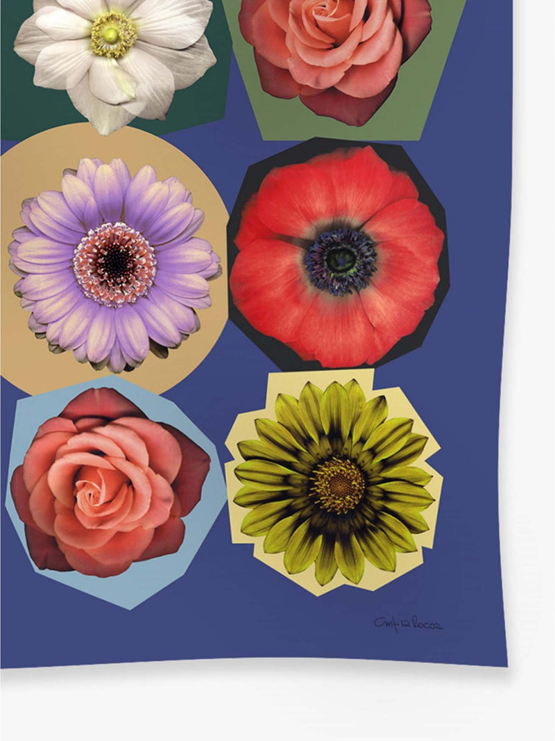 Cinzia Rocca Silk Twill Scarf with Floral Pattern