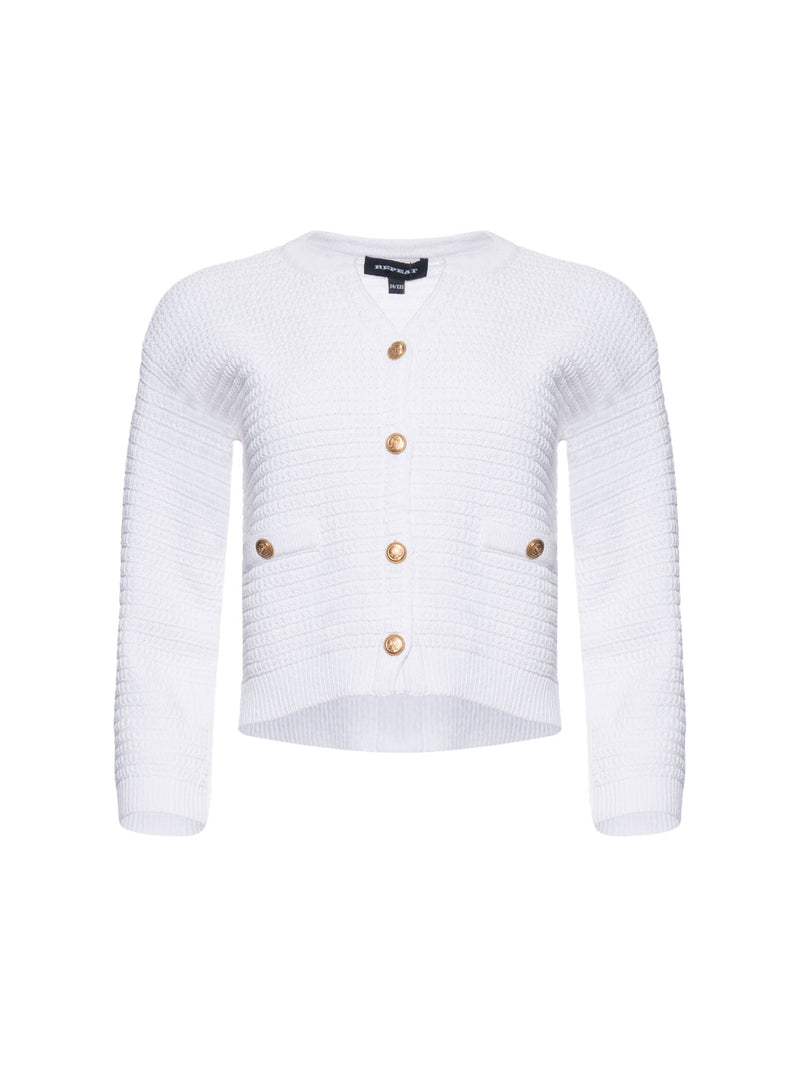 Repeat Knitted Button Down Cardigan