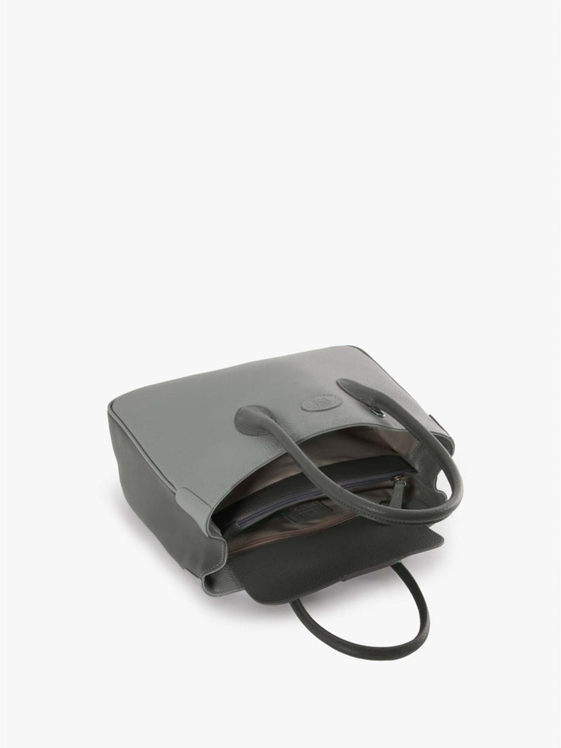 Cinzia Rocca Two Tone Leather Tote Bag