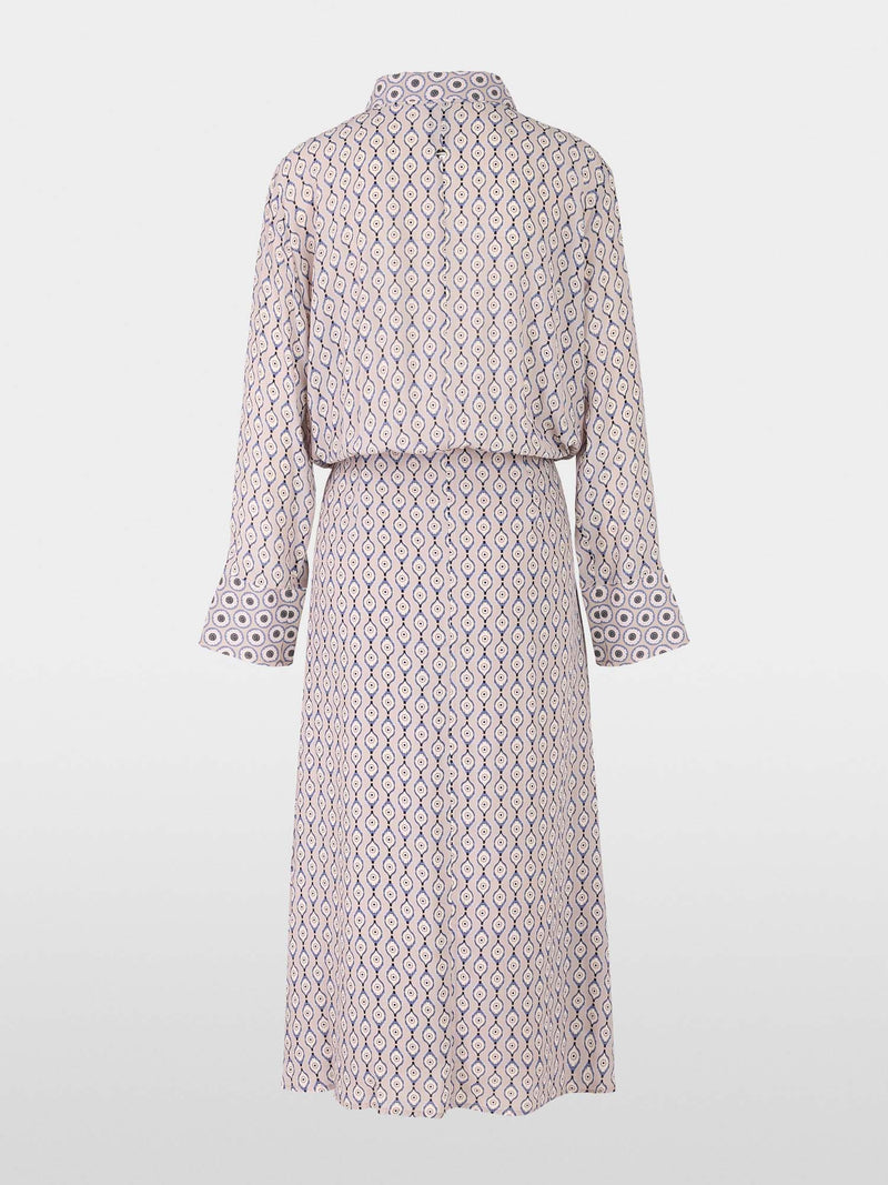 Marc Cain Patterned Blouse Dress with Collar &amp; Cuffs