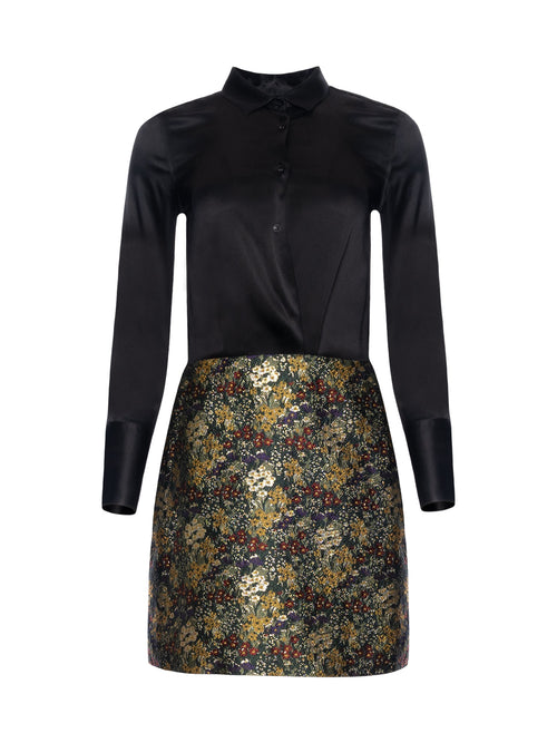 Sara Roka Floral Jacquard Dress